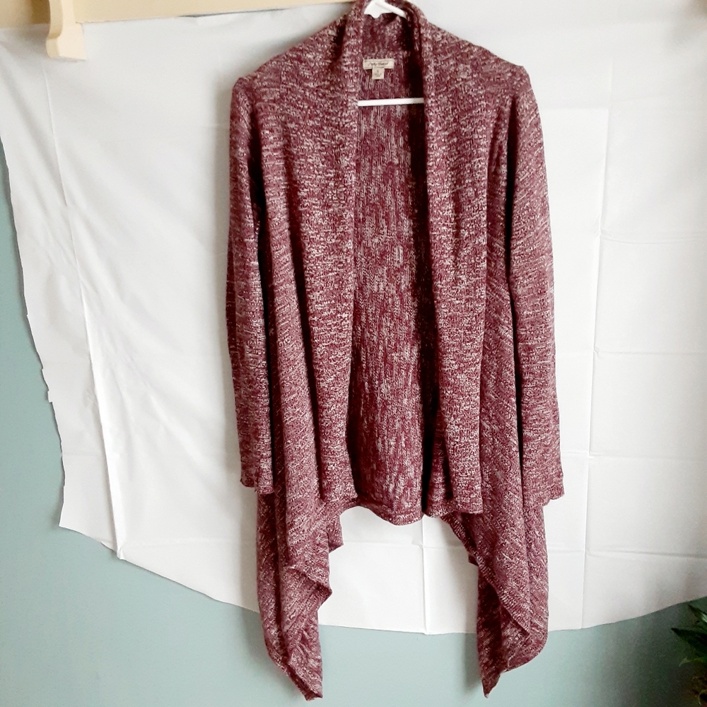 Lucky Brand Marled Drapey Wrap Sweater